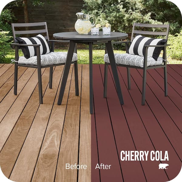 5 gal. #S130-7 Cherry Cola Solid Color Waterproofing Exterior Wood Stain