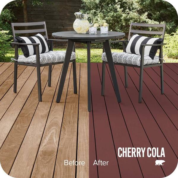 1 qt. #S130-7 Cherry Cola Solid Color Waterproofing Exterior Wood Stain and Sealer