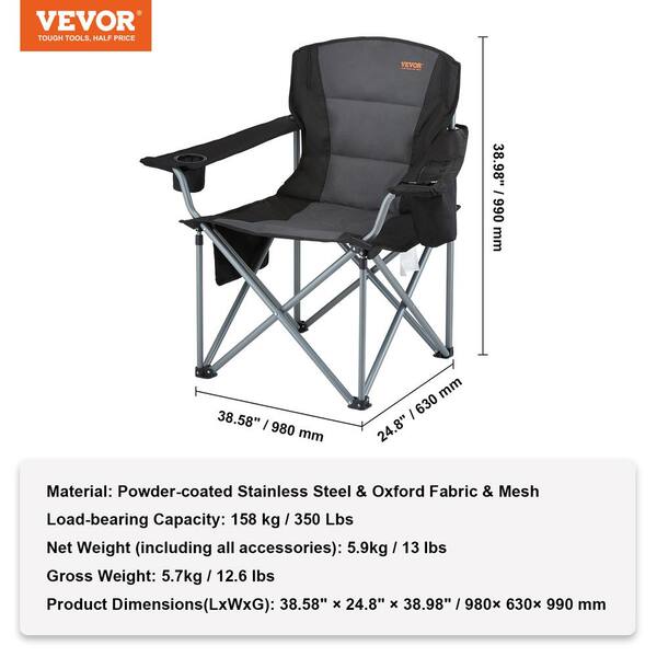 VEVOR VEVOR Camping Folding Chair for Adults, Portable Heavy Duty