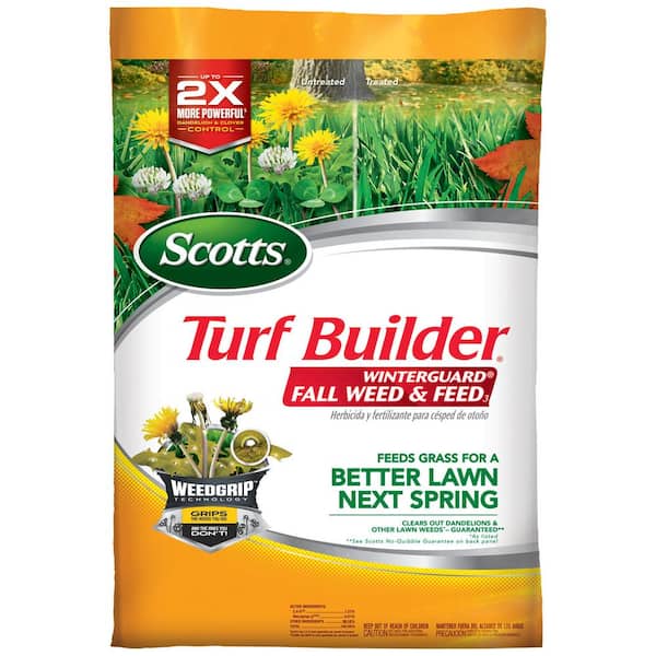 Scotts Turf Builder Winterguard 14 lb. 5,000 sq. ft. Fall Lawn Fertilizer with Plus 2 Weed Control