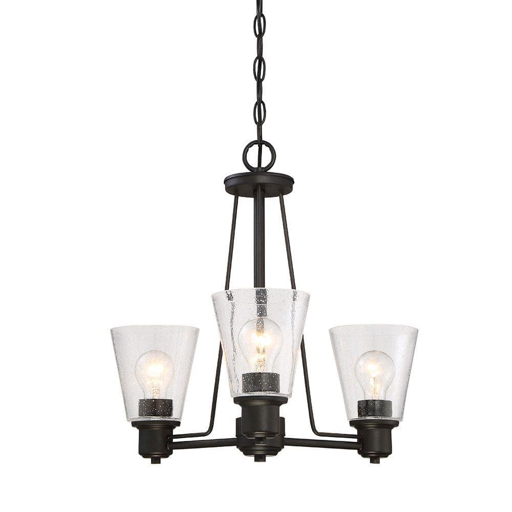 88083-ORB-Designers Fountain-Printers Row - Three Light Chandelier-Oil Rubbed Bronze Finish