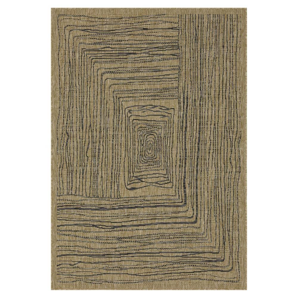 Kalina 10 ft. x 13 ft. Jute and Black Indoor/Outdoor Area Rug price history on PriceWatchPro