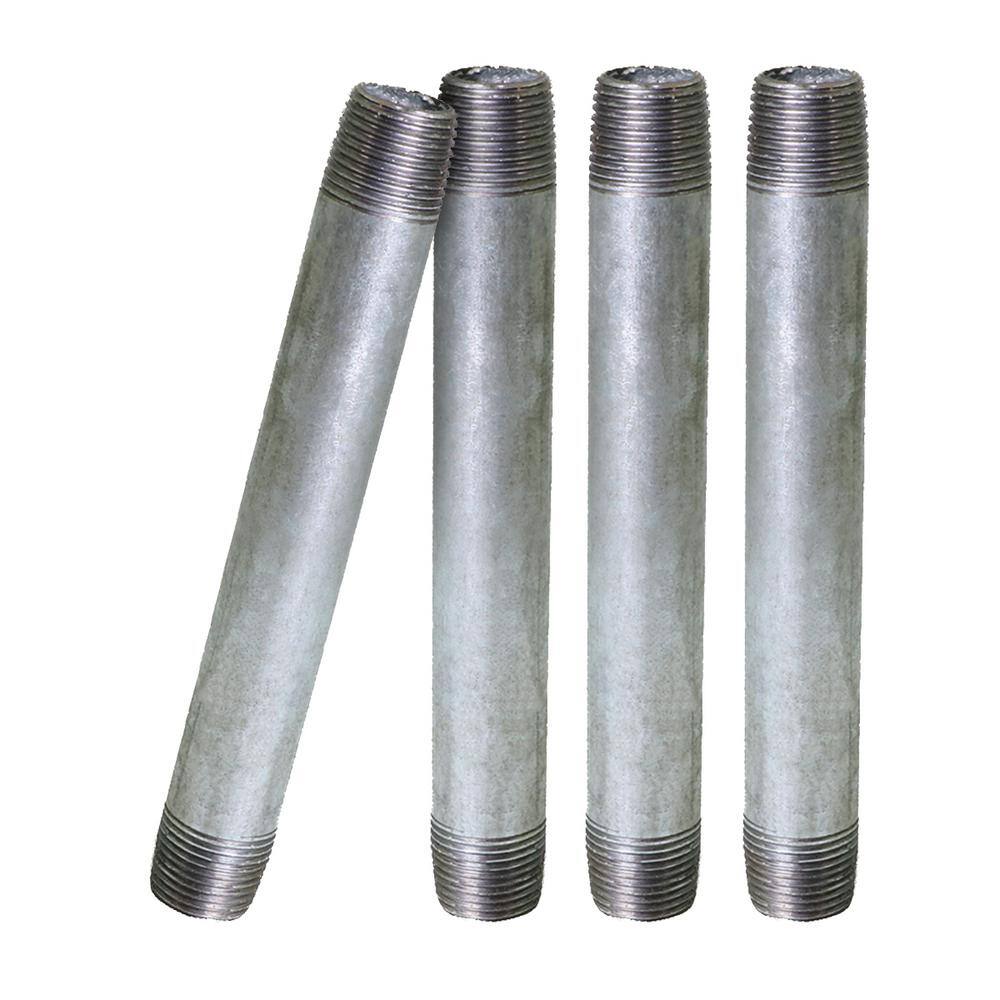 3/8 in. x 9 in. Galvanized Steel Nipple Pipe (4-Pack) price history on PriceWatchPro