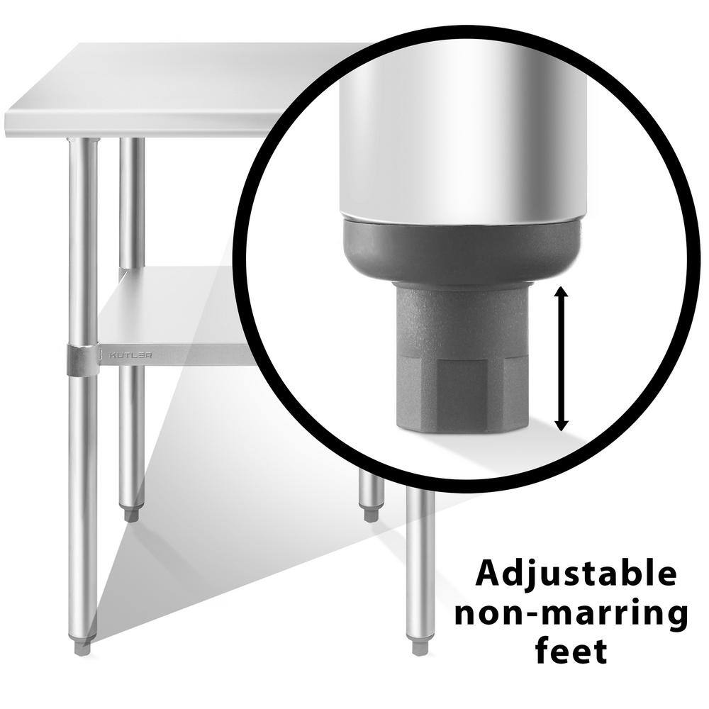 Heavy-Duty Stainless Steel Prep & Work Table with Wheels