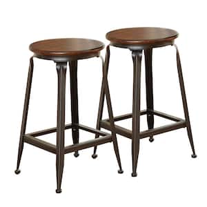 Adele Brown 24 in. Counter Stool (Set of 2)