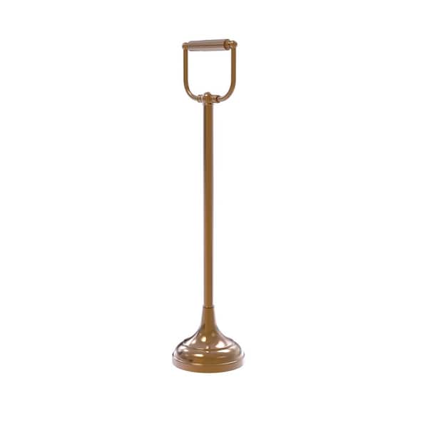 Allied Brass Floor StandingFree Standing Toilet Paper Holder in Brushed Bronze