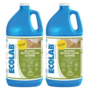 1 Gal. No Rinse Neutral Floor Concentrate Cleaner, Residue Free Formula for Tile, Vinyl, Hardwood and Laminate (2-Pack)