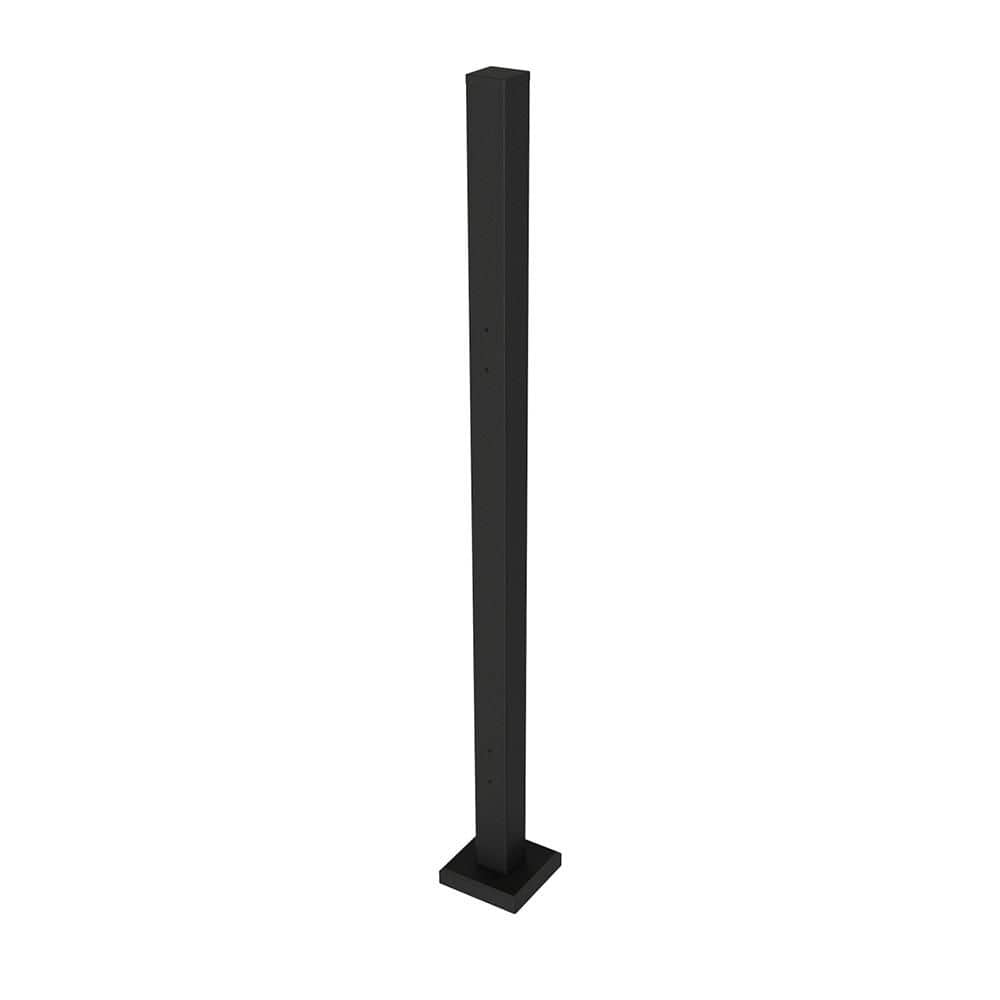 MountainView 36 in. H x 5 in. W Glass Deck Railing Matte Black Stainless Steel Stair End Post price history on PriceWatchPro