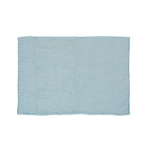 Fredonia Light Blue Embossed Flannel Throw Blanket