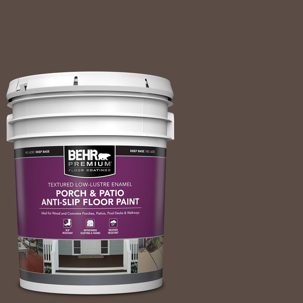 5 gal. #PPU5-19 Dark Truffle Textured Low-Lustre Enamel Interior/Exterior Porch and Patio Anti-Slip Floor Paint price history on PriceWatchPro