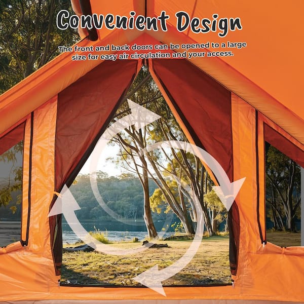 10 ft. x 13 ft. Inflatable Camping Tent, Waterproof and
