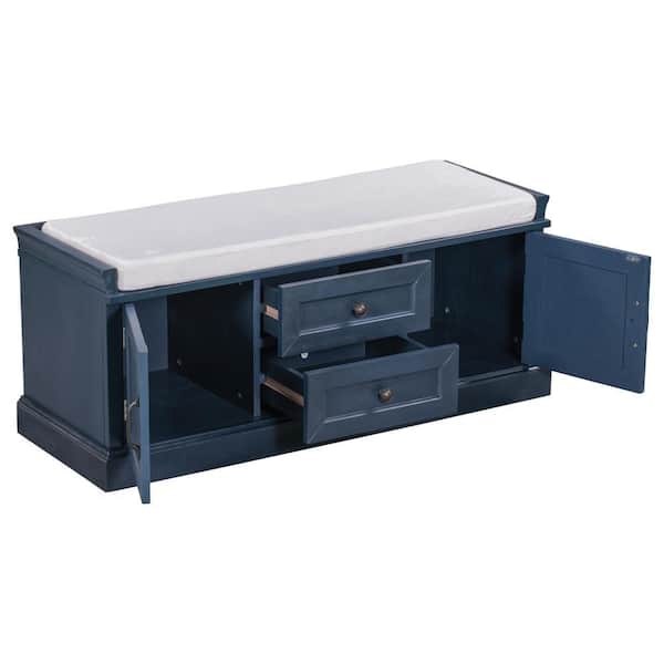 ANBAZAR 17.5 in. x 42.5 in. x 15.9 in. Storage Bench with 2