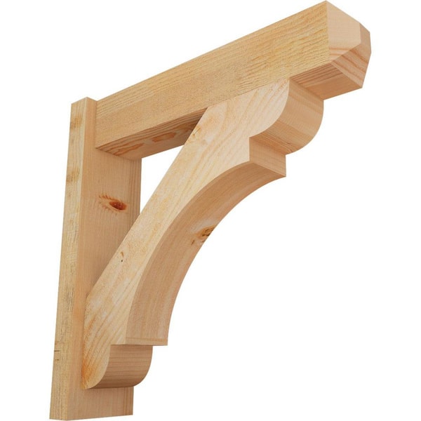 Ekena Millwork 6 in. x 24 in. x 24 in. Douglas Fir Olympic Craftsman Rough Sawn Outlooker