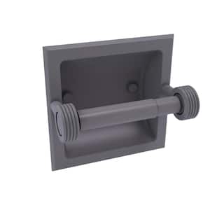 Continental Collection Recessed Toilet Tissue Holder with Groovy Accents in Matte Gray