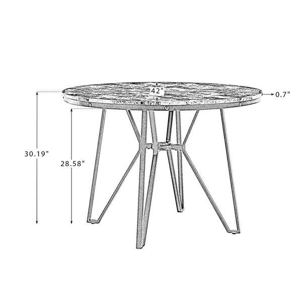 Nyhus Nebula 47 in Round Black Oak Wood Table (Seats 4) NOLA-4620 - The  Home Depot