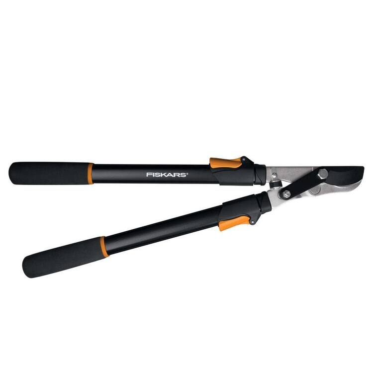 Fiskars 1-3/4 in. Cut Capacity Steel Blade, 25 in. - 37 in. Power-Lever Bypass Lopper with Extendable Handles