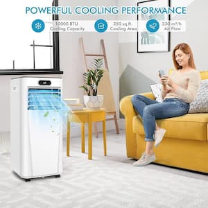 7,000 BTU Portable Air Conditioner Cools 350 Sq. Ft. with Humidifier and Remote Control in White