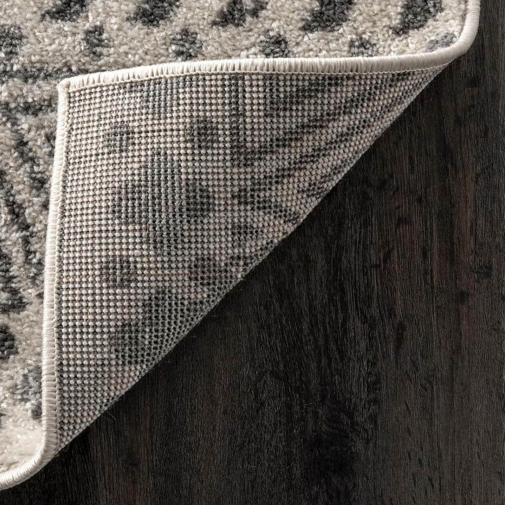 Braided Gray Square Wool Easy-Care Area Rug 62"x24"