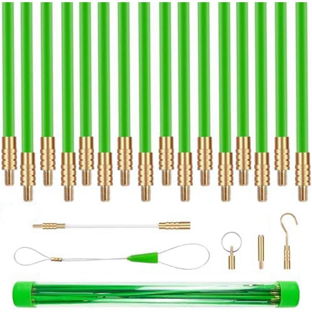 . Fiberglass Electrical Wire Puller 22ft with Low-Friction Design, Brass Connectors, Glow-in-the-Dark Coating price history on PriceWatchPro