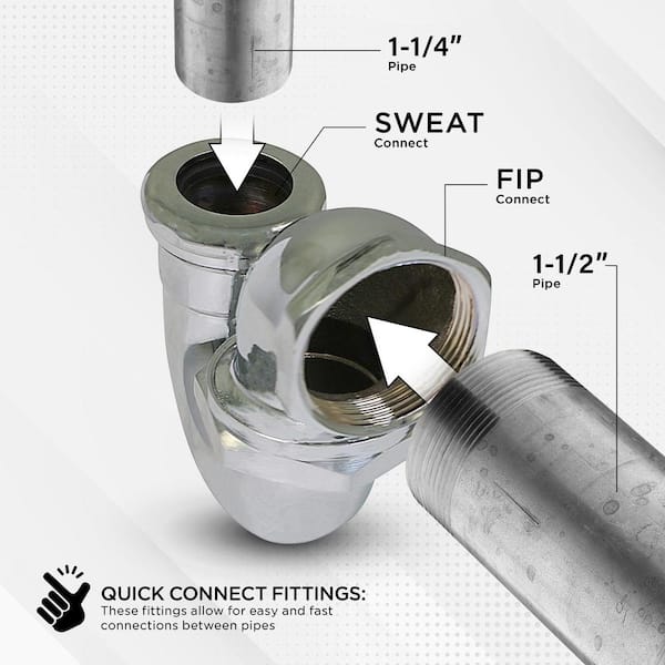 PLUMBFLEX 1-1/2 in. IPS x 1-1/4 in. LA Pattern Trap for