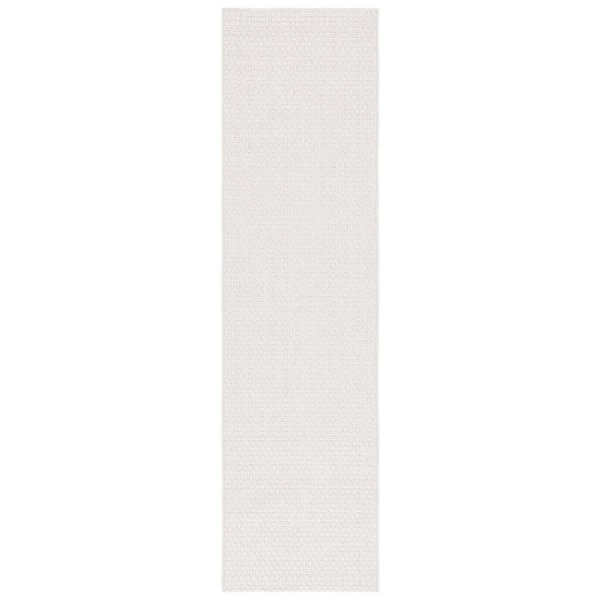 Sisal All-Weather 2 ft. x 7 ft. Ivory Woven Geometric Indoor/Outdoor Runner Rug