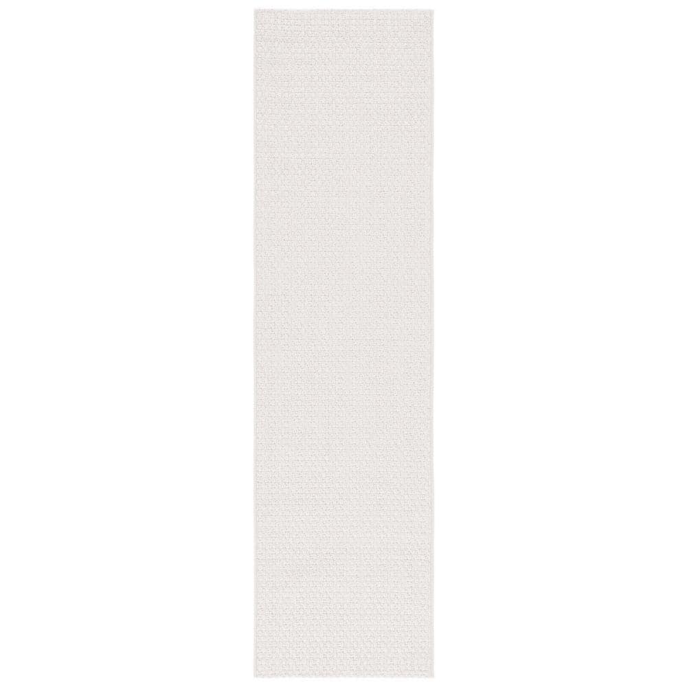 SAFAVIEH Sisal All-Weather Ivory 2 ft. x 8 ft. Solid Woven Indoor ...