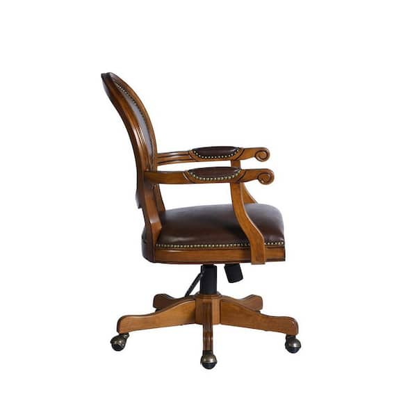 Brown - Adjustable Height Office Chair With Padded Arm Brown And Black -  881184 at Altman's Billiards and Barstools!