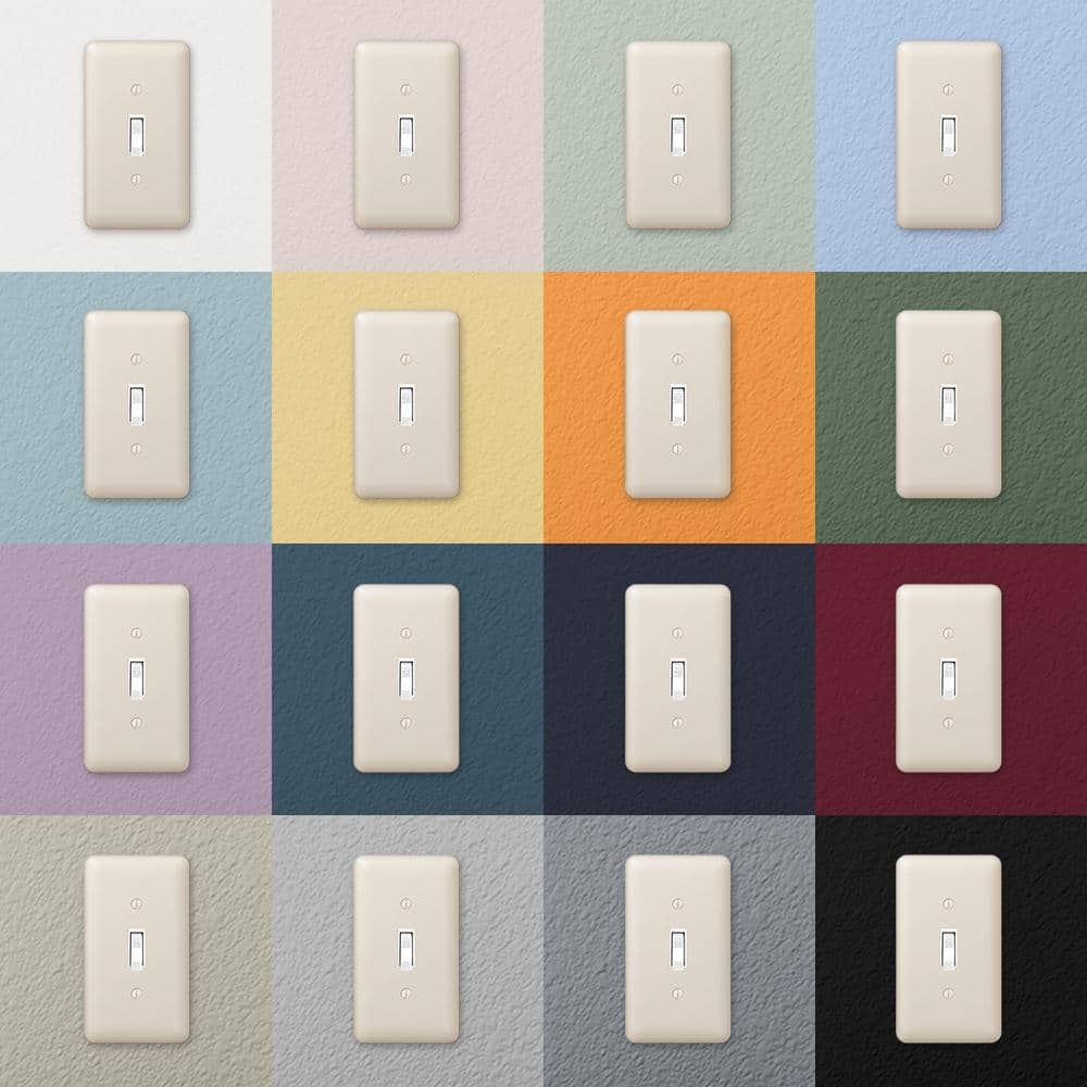Devon Light Almond 2-Gang Metal Wall Plate