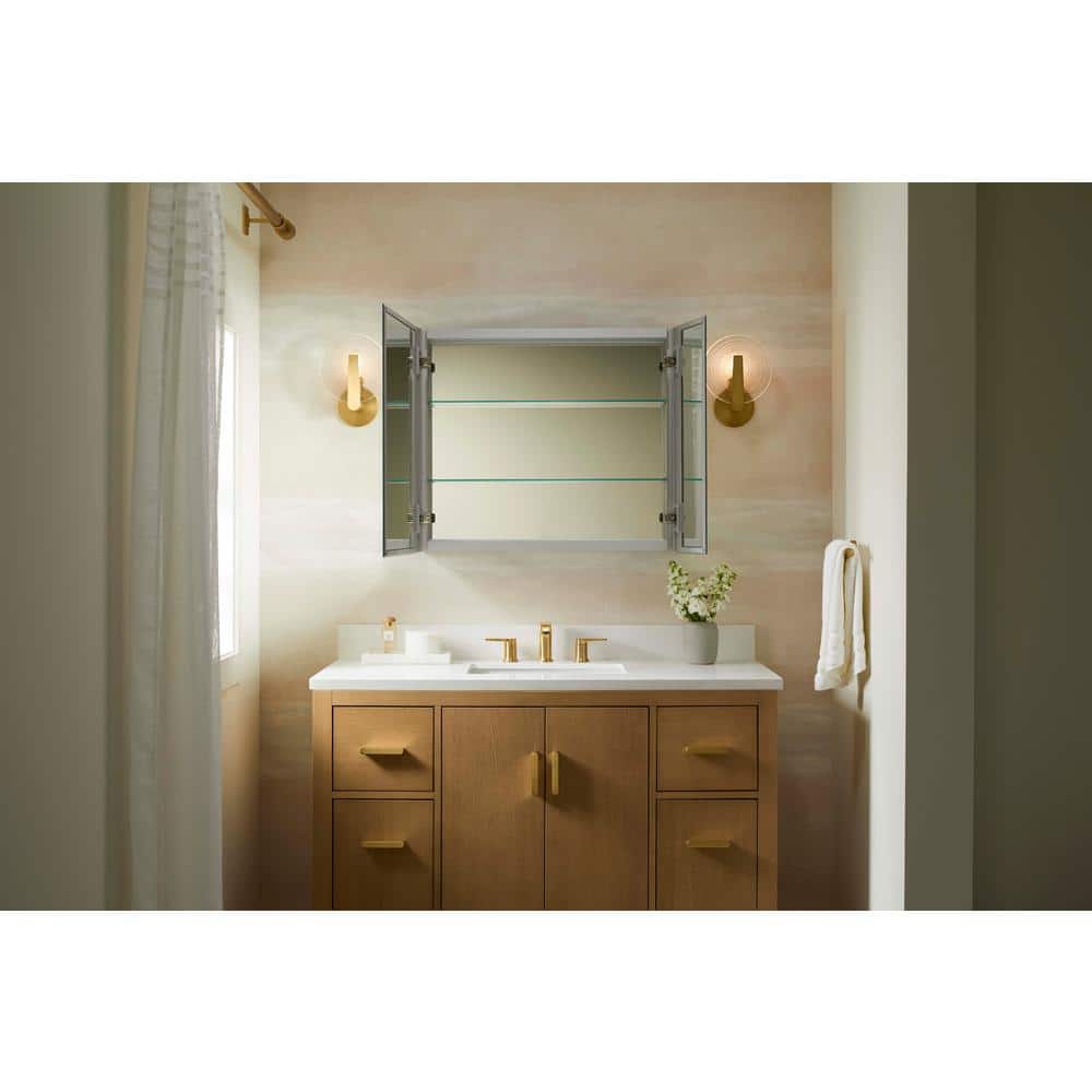 Embark 30" x 26" Anodized Aluminum Dual Swing Medicine Cabinet
