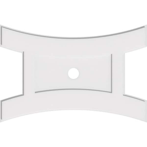 Ekena Millwork 40 in. W x 26-5/8 in. H x 3 in. ID x 1 in. P Haven Architectural Grade PVC Contemporary Ceiling Medallion
