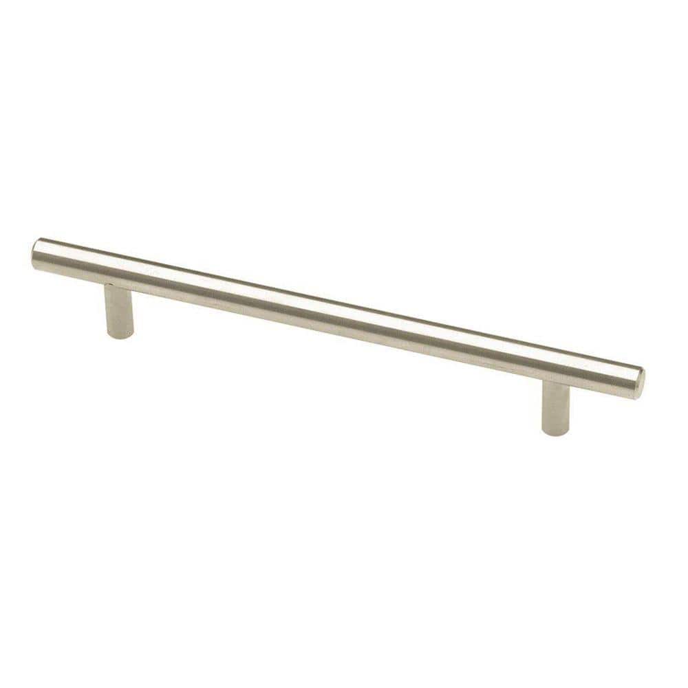 Brushed Steel Modern Bar Pull with Mounting Hardware