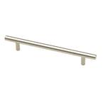 6-5/16 in. (160mm) Center-to-Center Brushed Steel Bar Drawer Pull