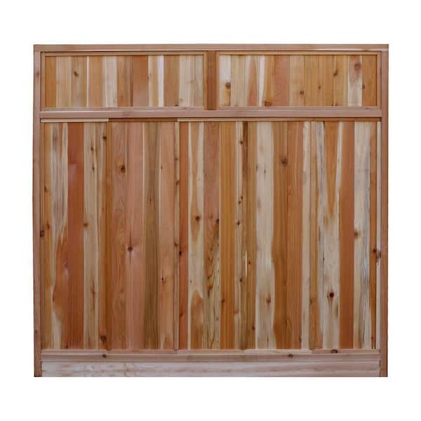 Signature Development 6 ft. H x 6 ft. W Western Red Cedar Solid Lattice Top Fence Panel Kit