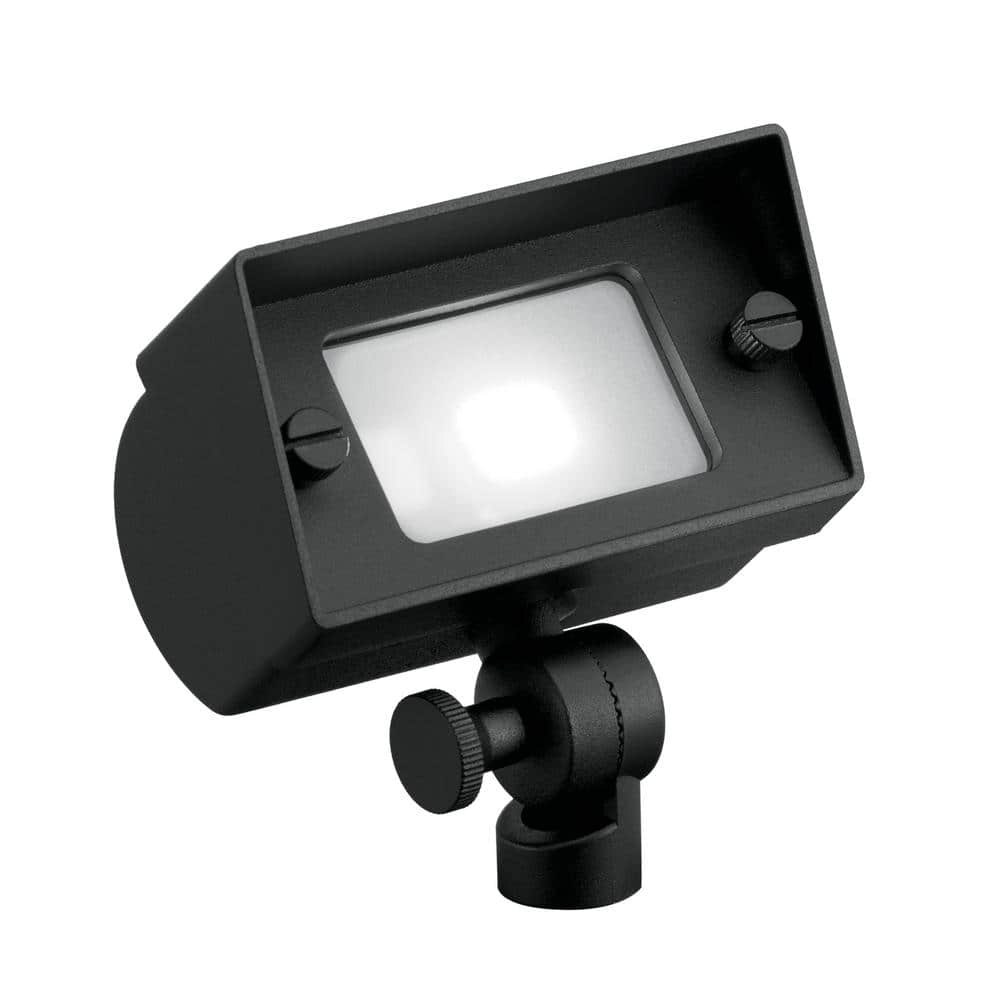 Low Voltage Textured Black Hardwired Mini Landscape Flood Light with No Bul