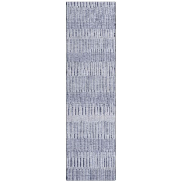 Chantille Machine Washable Indoor/Outdoor Abstract ACN2807 Sky 2 ft. x 7 ft. Runner Rug