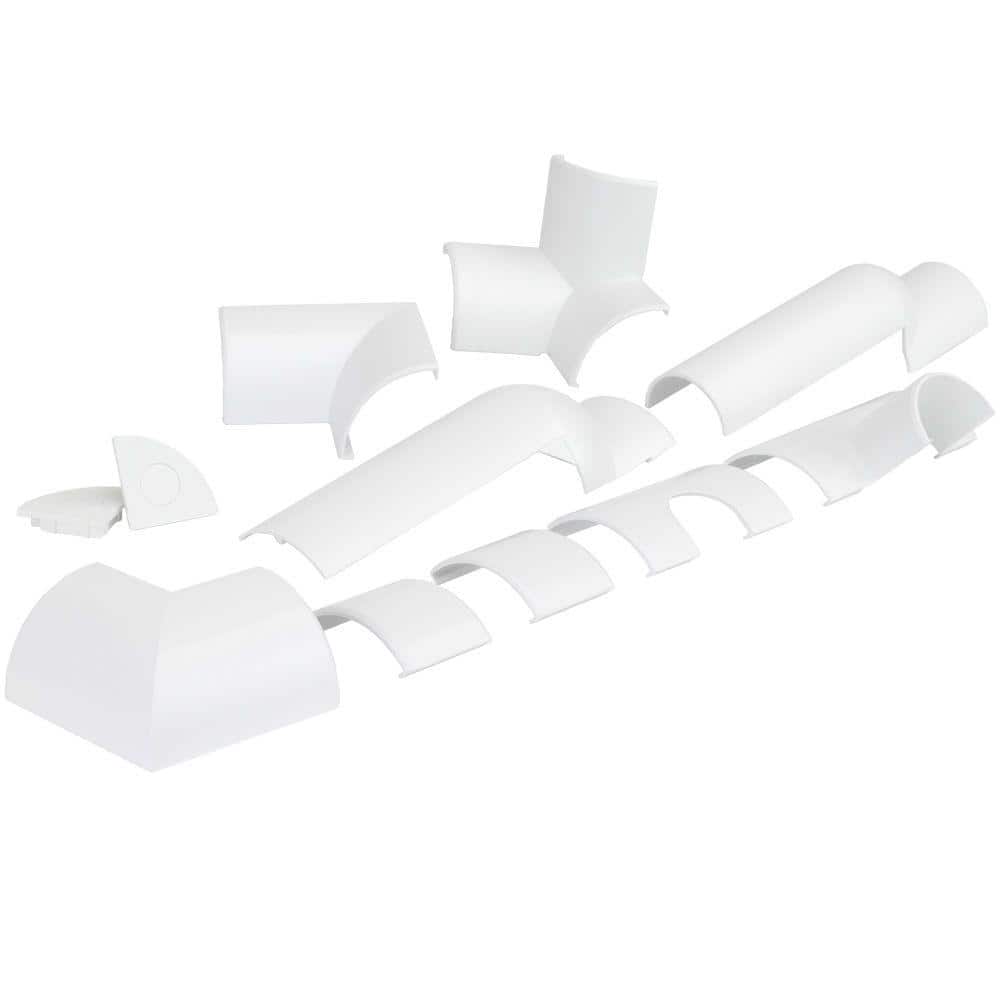 1/4 in. White Round Baseboard Accessory Pack