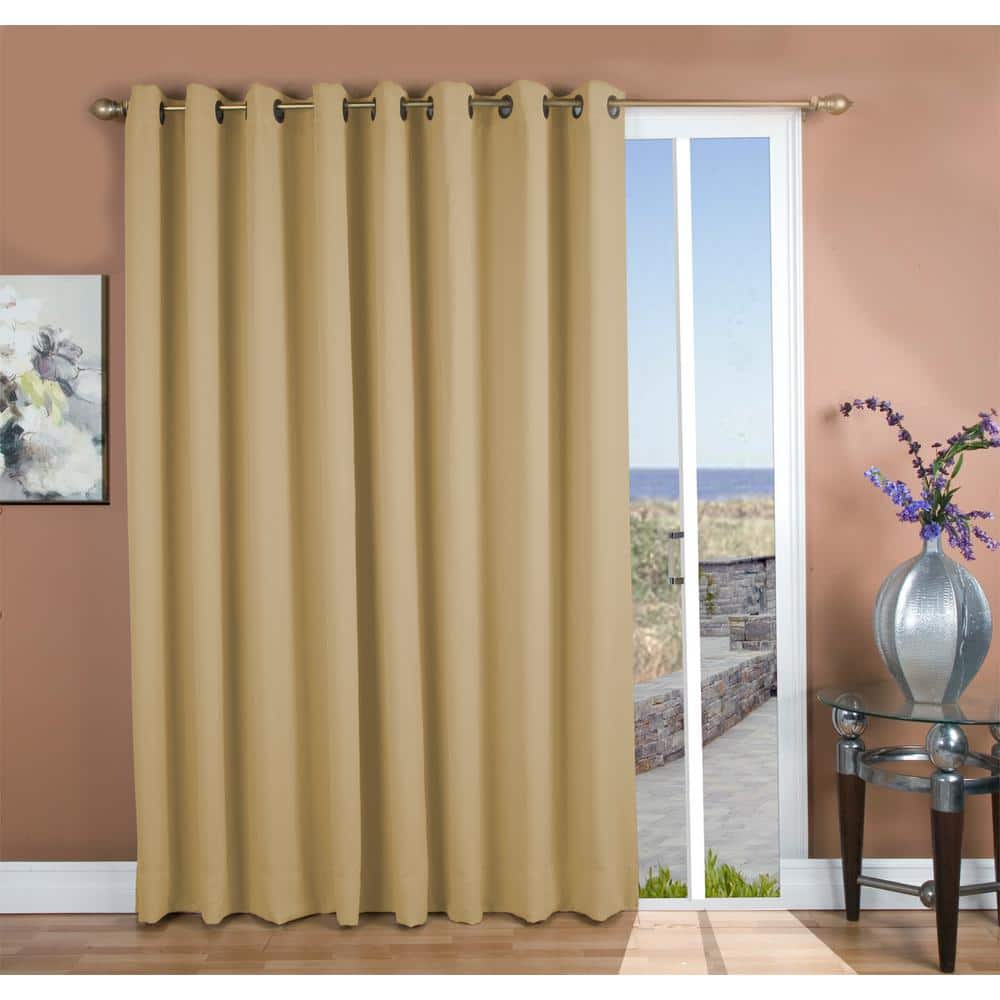 Putty Polyester Solid 112 in. W x 84 in. L Grommet Blackout Curtain price history on PriceWatchPro