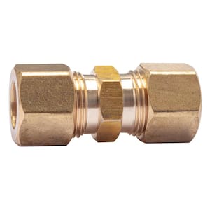 3/8 in. O.D. Brass Compression Coupling Fitting (10-Pack)