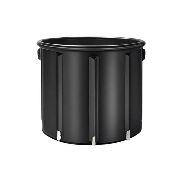 CLAVIE 31 in. x 29 in. 105 Gal. Soaking Bathtub with None Drain in Black
