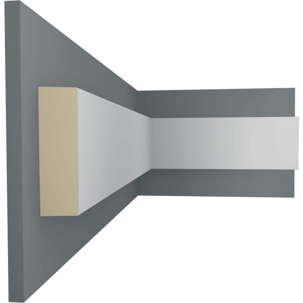 White Polyurethane Flat Trim Moulding 94.5" Length