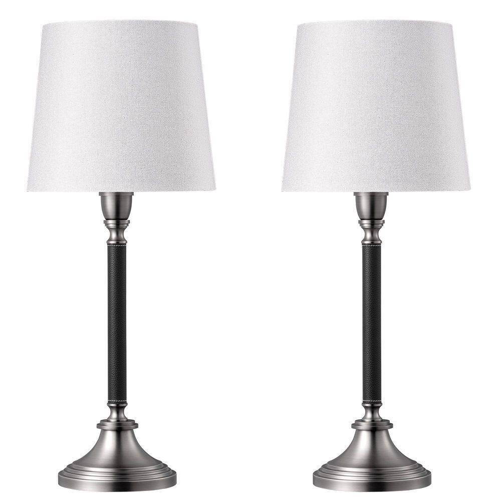 25.6 in. Silver Vintage Leather Table Lamp (2-Pack) price history on PriceWatchPro