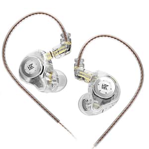 Ear Monitor White Wired Gaming Earbud Dual Dynamic Driver Headphone Earbud & In-Ear HiFi Stereo Noise Cancelling Earbuds