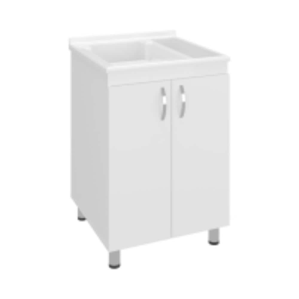 Compact Freestanding Laundry Sink Cabinet With Metal Support Legs And Hidden Storage price history on PriceWatchPro