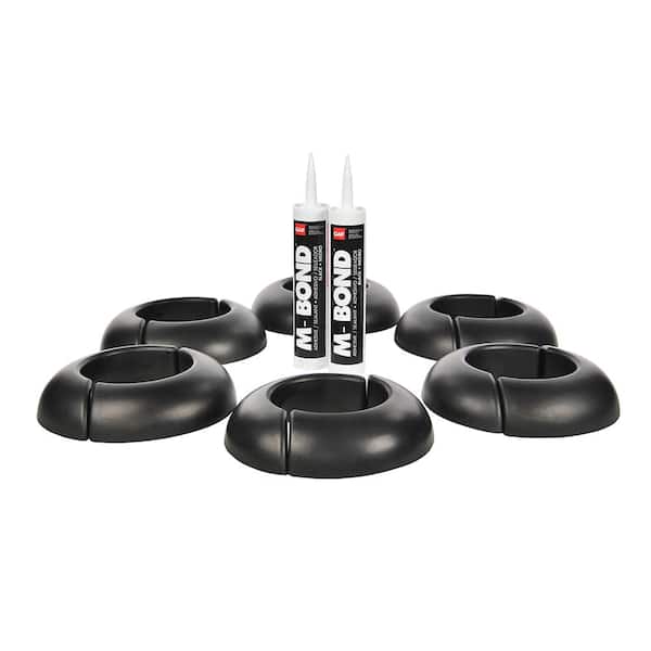 GAF M-Curb 5 in. Dia (7.5 in. O.D.) Polyester Round Black Asphaltic Roofing Flashing Cover for Roof Penetrations (12 pc/ bx)