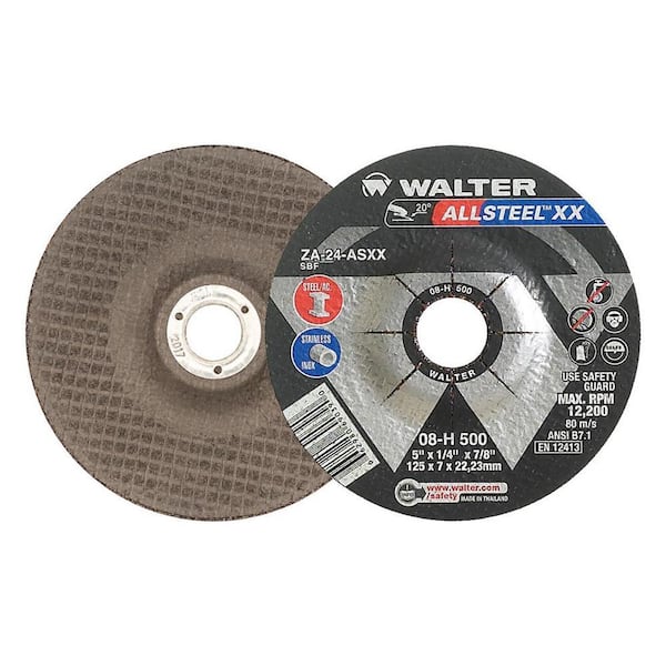 Allsteel XX 5 in. x 7/8 in. Arbor x 1/4 in. T27 A-24-ASXX Grinding Wheel (25-Pack)