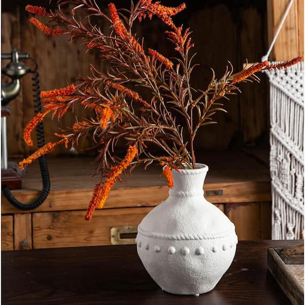 Rusty Ceramic Vase, Ceramic Vase, Farmhouse Flower Vase For