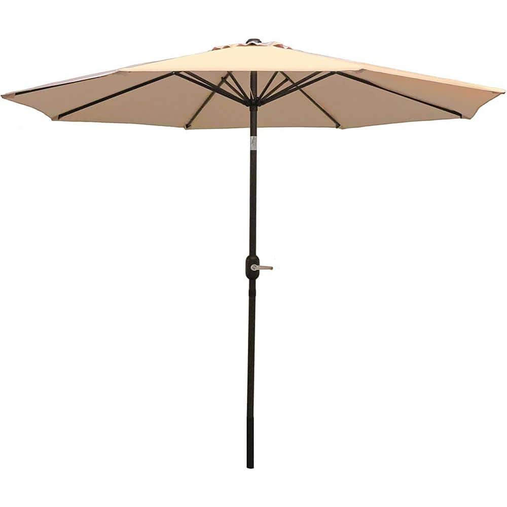 9 Foot Outdoor Patio Umbrella - Push-Button Tilt & Crank Patio Table Umbrel