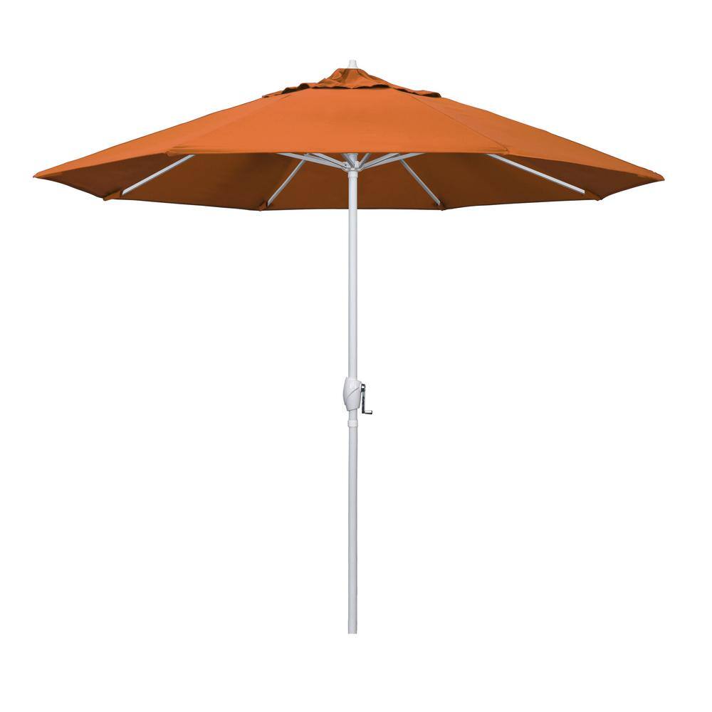 9 ft. Matted White Aluminum Market Patio Umbrella Auto Tilt in Tuscan Sunbrella price history on PriceWatchPro