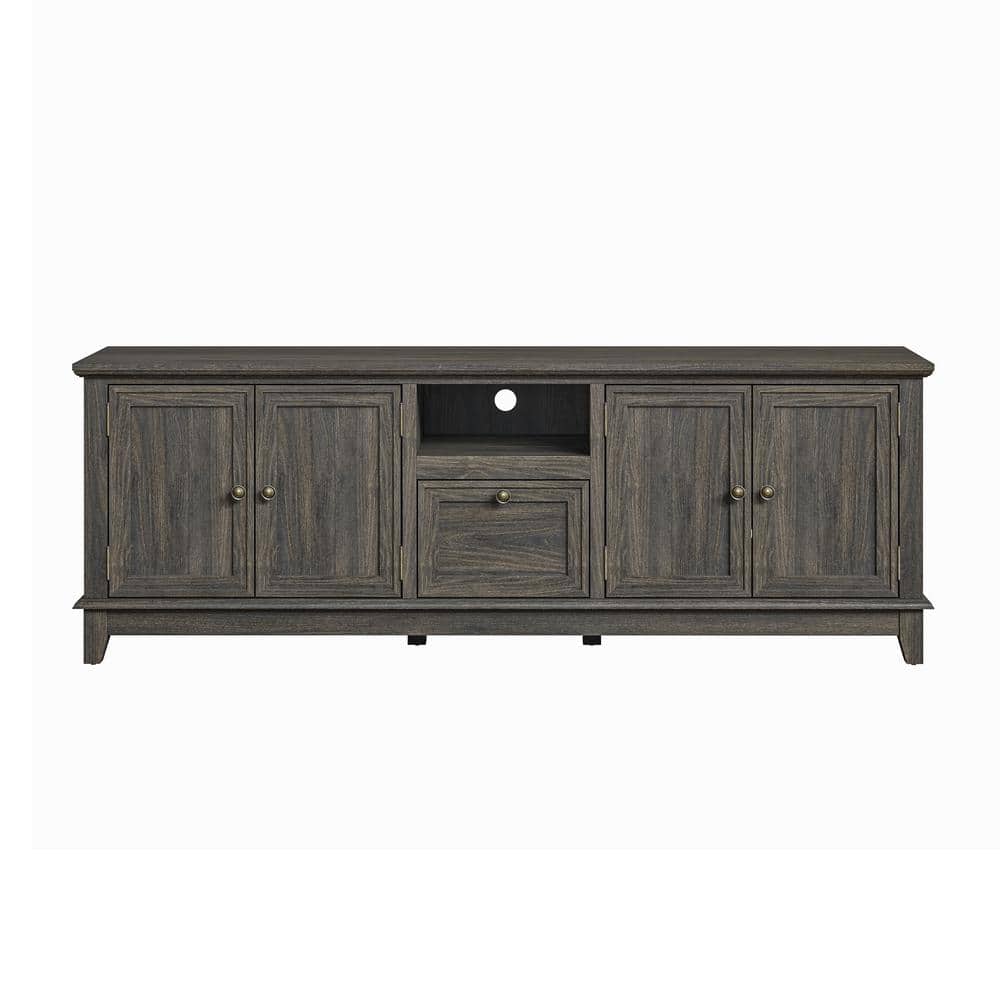 Festivo Dark Brown 72-Inch TV Stand with Cabinets and Drawer
