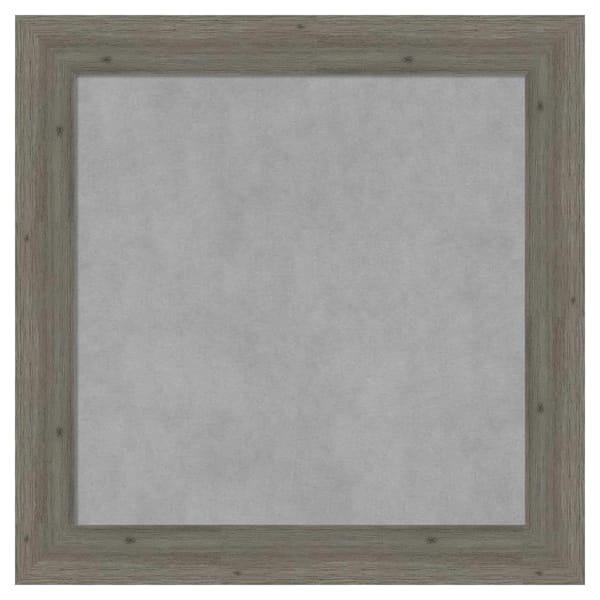 Amanti Art Fencepost Grey Narrow 25 in. x 25 in. Framed Magnetic Board